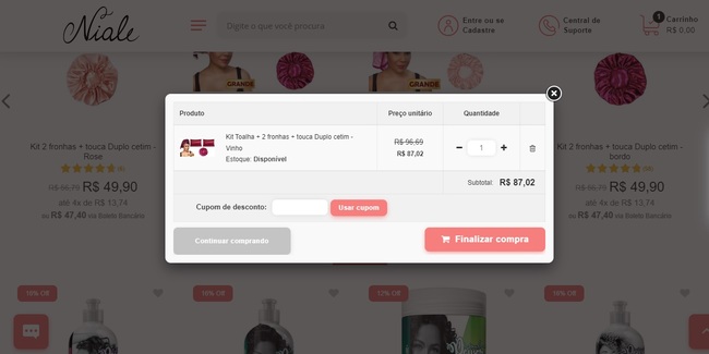 continuar comprando ecommerce, finalizar compra